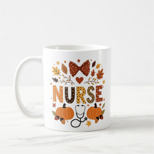 Mug Infirmière personnalisée - Citrouille mignon et fe