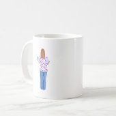 Mug Infirmière personnalisée (Infirmière roussaillée)  (Devant gauche)