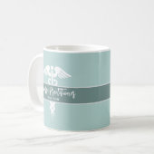 Mug Infirmière personnalisée Praticien Turquoise Médic (Devant gauche)