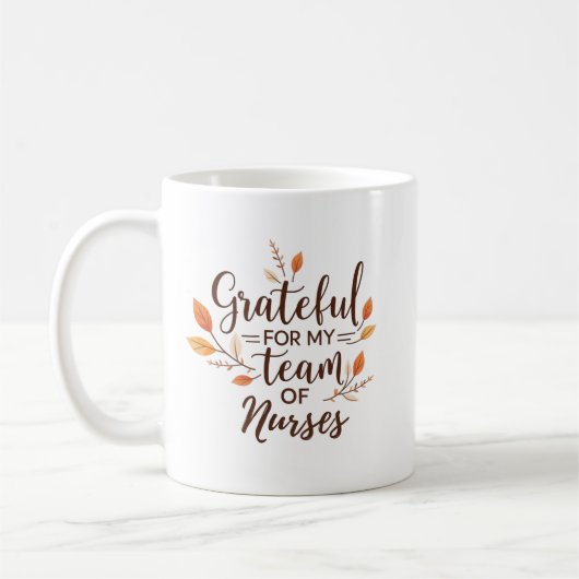 Mug Infirmière personnalisée reconnaissante envers mon (Gauche)
