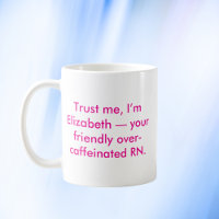 Infirmière personnalisée RN avec nom et couleurs p