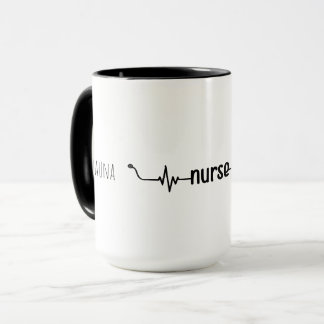 Mug Infirmière personnalisée Stethoscope minimaliste m