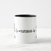 Mug Infirmière personnalisée Stethoscope Monogramme Mé (Centre)