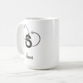 Mug Infirmière personnalisée Stethoscope Monogramme mo (Devant gauche)
