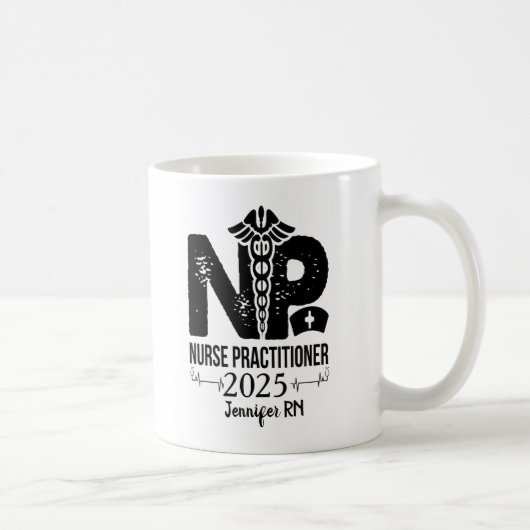 Mug Infirmière Praticien Établi Personnalisé (Droite)