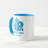 Mug Infirmière Praticien Personnalisé Café Bleu (Devant gauche)