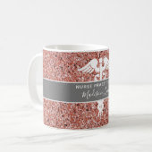 Mug Infirmière Praticien Rose Rose Or Personnalisé (Devant gauche)