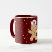 Mug infirmière praticienne de Noël Étudiante en pédiat (Devant gauche)