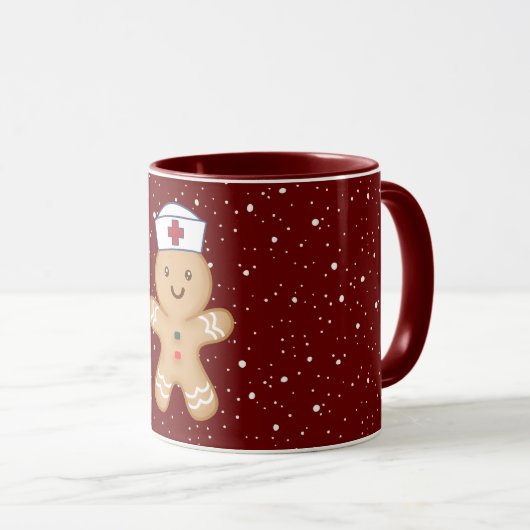 Mug infirmière praticienne de Noël Étudiante en pédiat (Devant droit)