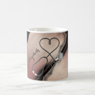 Mug Infirmière praticienne Rose Médicale Élégant O