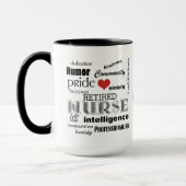 Mug Infirmière Pride-Attributes/RETIRED+Stéthoscope (Gauche)