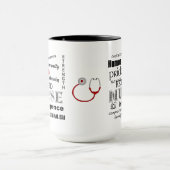 Mug Infirmière Pride-Attributes/RETIRED+Stéthoscope (Centre)