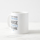 Mug Infirmière Privée de Sommeil et Boostée à la Caféi (Devant gauche)