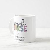 Mug Infirmière psychique de nom personnalisé | Infirmi (Devant gauche)