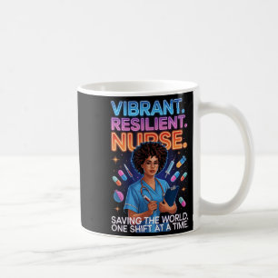 Mug Infirmière résiliente vibrante sauvant le monde un