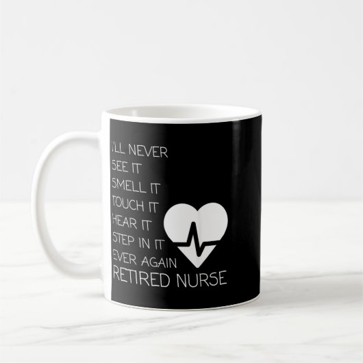 Mug Infirmière retraitée drôle (Gauche)