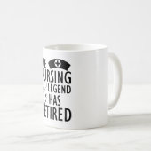 Mug Infirmière retraitée - La légende des soins infirm (Devant droit)