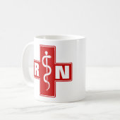 Mug Infirmière RN ou Initiales (Devant gauche)