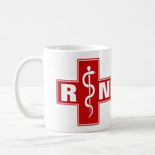 Mug Infirmière RN ou Initiales (Gauche)