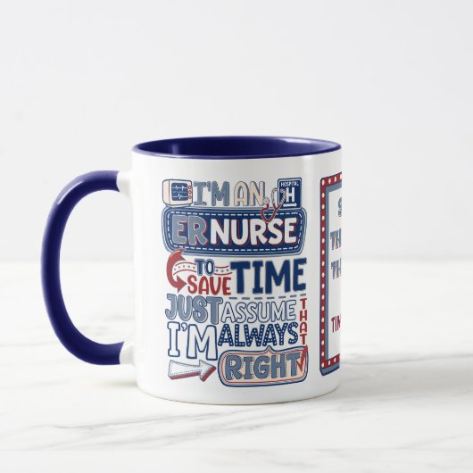 Mug Infirmière RSE toujours droite Humour de la salle (Gauche)