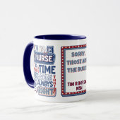Mug Infirmière RSE toujours droite Humour de la salle (Devant gauche)