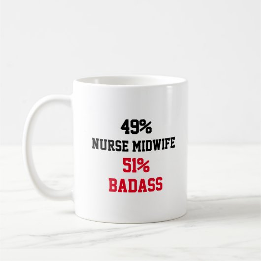 Mug Infirmière sage-femme Badass (Gauche)