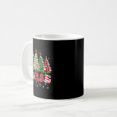 Mug Infirmière sapin de Noël léopard Buffalo Plaid Red (Devant gauche)