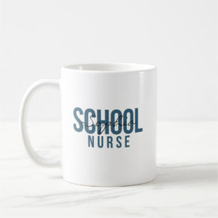 Mug Infirmière scolaire personnalisée Nom Typographie
