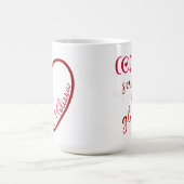 Mug Infirmière Stethoscope Coeur Café Rouge Fun Valent (Centre)