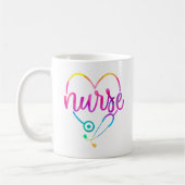 Mug Infirmière stéthoscope coloré (Gauche)