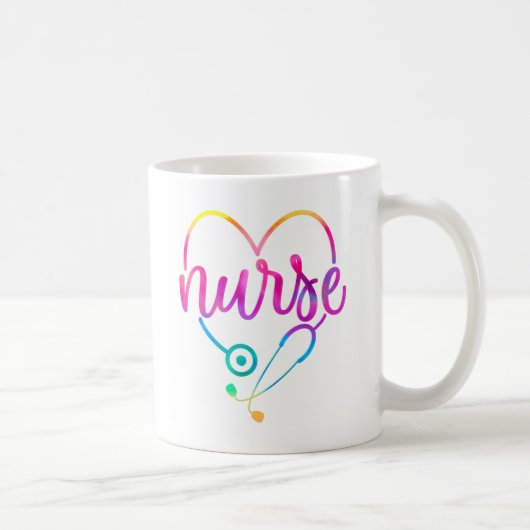 Mug Infirmière stéthoscope coloré (Droite)