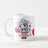 Mug infirmière superbe de kawaiii (Gauche)