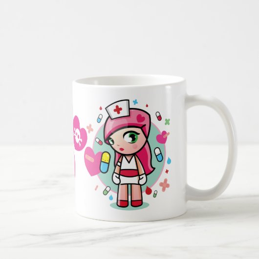 Mug infirmière superbe de kawaiii (Droite)