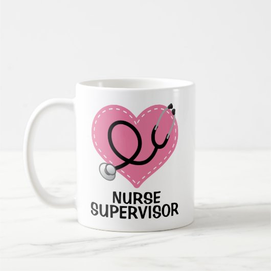 Mug Infirmière superviseure Cadeau de soins infirmiers (Gauche)