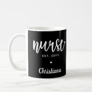 Mug Infirmière sur mesure Typographie Est Infirmière d