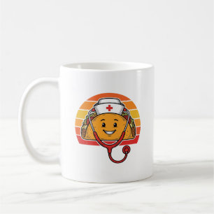 Mug Infirmière Taco Rétro Gravure Vintage Design_1