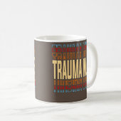 Mug Infirmière Trauma Titre de l'emploi Vintage  (Devant droit)