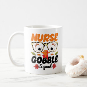 Mug Infirmière Turquie Gobble Squad Infirmière Lover D