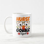 Mug Infirmière Turquie Gobble Squad Infirmière Lover D (Gauche)
