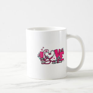 Mug Infirmière Valentines Jour Amour Coeur Stethoscope