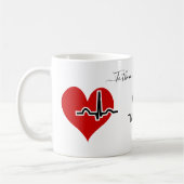 Mug Infirmière Valentines Jour pouls rouge (Gauche)