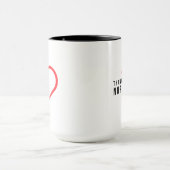 Mug Infirmières Mercis| Coeur rouge (Centre)