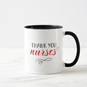 Mug Infirmières Mercis Police de fusion