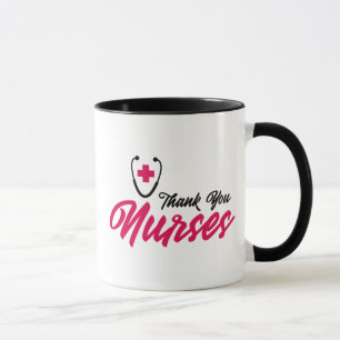 Mug Infirmières Mercis Rose