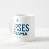 Mug Infirmières pour Obama (Devant gauche)