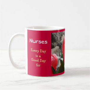 Mug Infirmières Tulipes Roses Bonne Journée Parole Aim