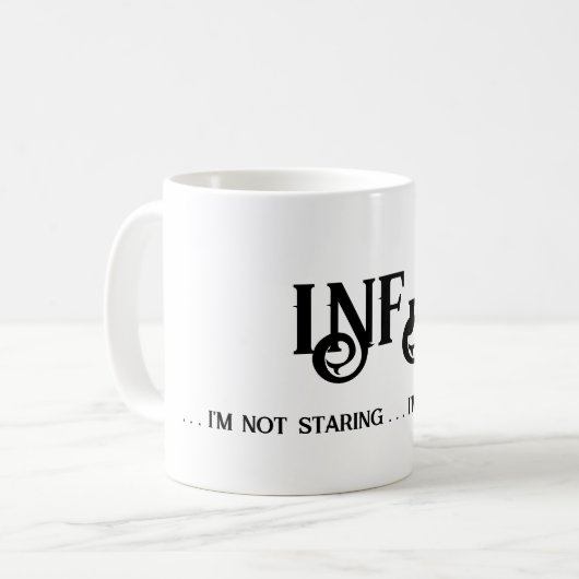Mug INFJ Je ne veux pas dire Je pense (Devant gauche)