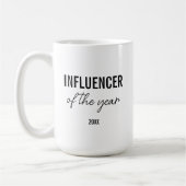 Mug Influenceur de style moderne simple noir et blanc (Gauche)