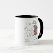 Mug Infographie du cerveau (Devant droit)