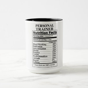 Mug Information nutritionnelle du formateur personnel